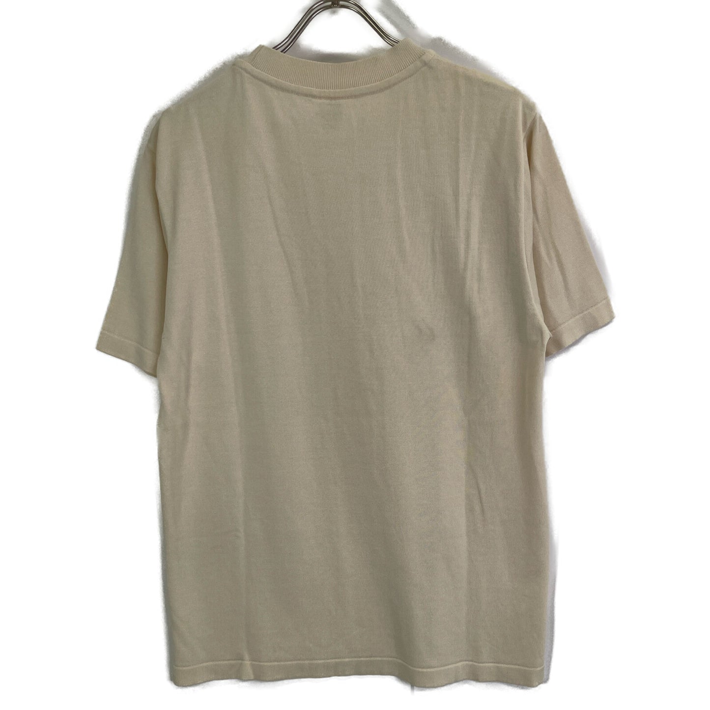 Yonetomi ヨネトミ 95-242-024 アイボリー シルク100 ショートスリーブクルーネックニット トップス 3