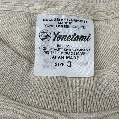 Yonetomi ヨネトミ 95-242-024 アイボリー シルク100 ショートスリーブクルーネックニット トップス 3