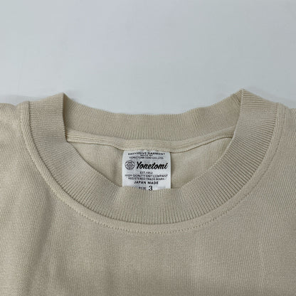 Yonetomi ヨネトミ 95-242-024 アイボリー シルク100 ショートスリーブクルーネックニット トップス 3