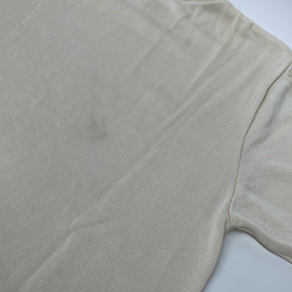 Yonetomi ヨネトミ 95-242-024 アイボリー シルク100 ショートスリーブクルーネックニット トップス 3