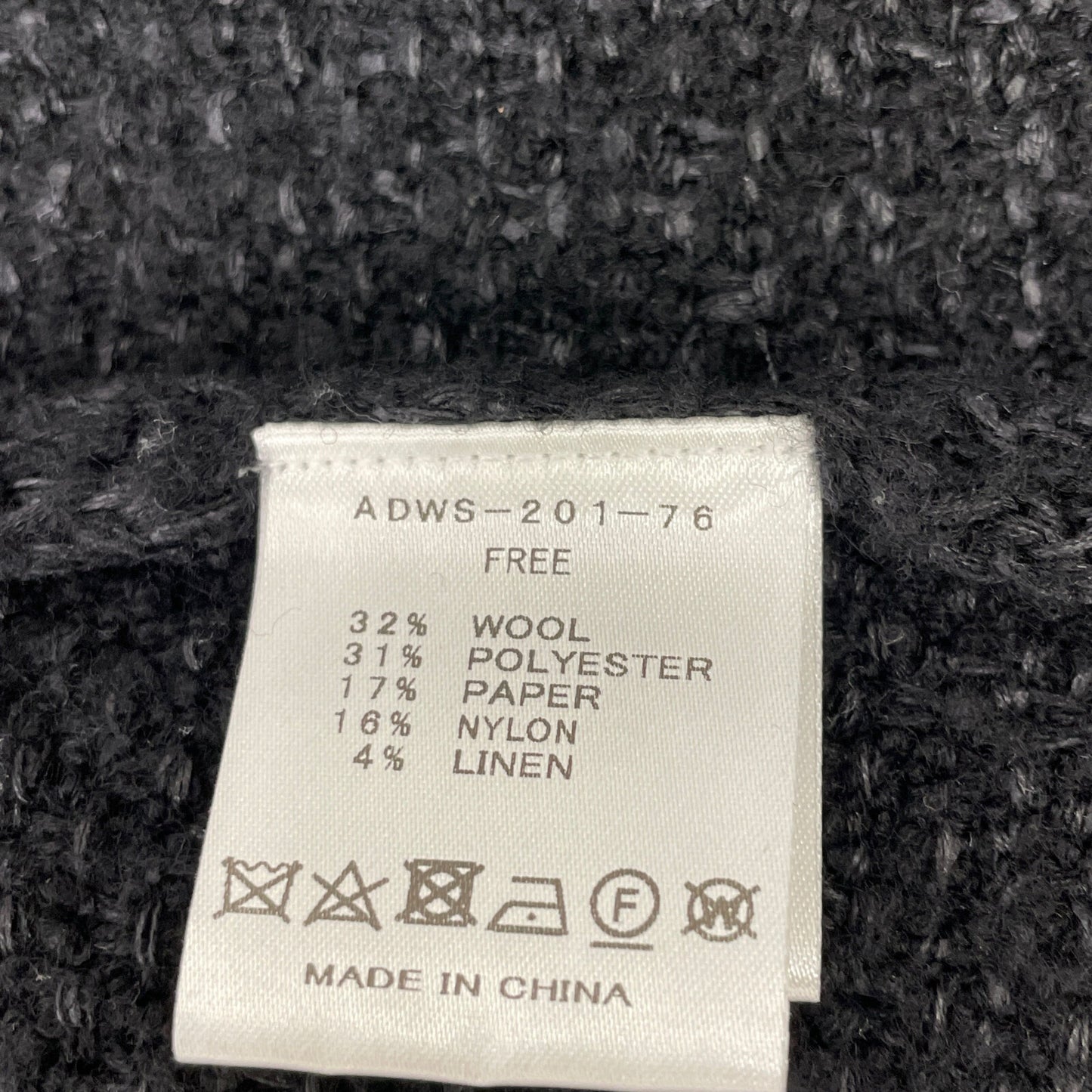 ADAWAS アダワズ ADWS-201-76 ﾌﾞﾗｯｸ ﾆｯﾄﾂｲｰﾄﾞｼﾞｬｹｯﾄ ジャケット F