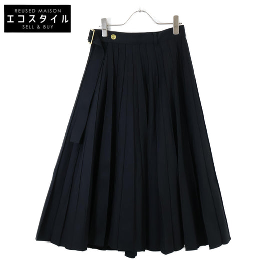 sacai サカイ 【×CARHARTT WIP】23-06744 23AW ﾌﾞﾗｯｸ Pleated Skirt ﾌﾟﾘｰﾂｽｶｰﾄ スカート 0