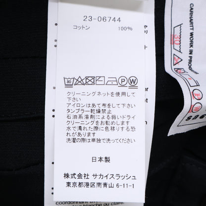 sacai サカイ 【×CARHARTT WIP】23-06744 23AW ﾌﾞﾗｯｸ Pleated Skirt ﾌﾟﾘｰﾂｽｶｰﾄ スカート 0