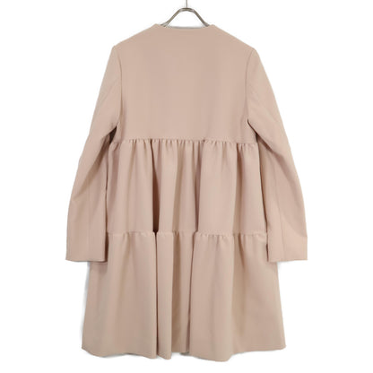 YOKOCHAN ヨーコチャン YCC-622-180 ﾋﾟﾝｸ ﾎﾟﾘｴｽﾃﾙ×ﾚｰﾖﾝ ﾀｯｸﾎﾞﾘｭｰﾑﾊﾞｯｸﾃｨｱｰﾄﾞｺｰﾄ コート 36