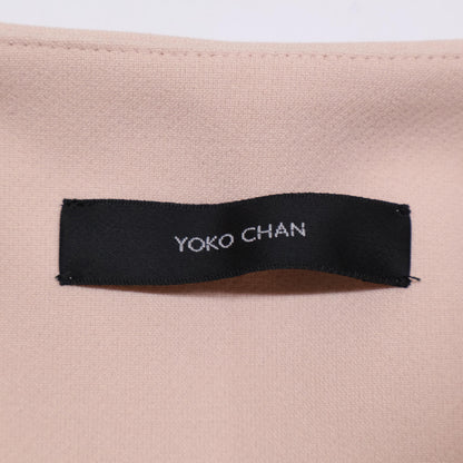 YOKOCHAN ヨーコチャン YCC-622-180 ﾋﾟﾝｸ ﾎﾟﾘｴｽﾃﾙ×ﾚｰﾖﾝ ﾀｯｸﾎﾞﾘｭｰﾑﾊﾞｯｸﾃｨｱｰﾄﾞｺｰﾄ コート 36