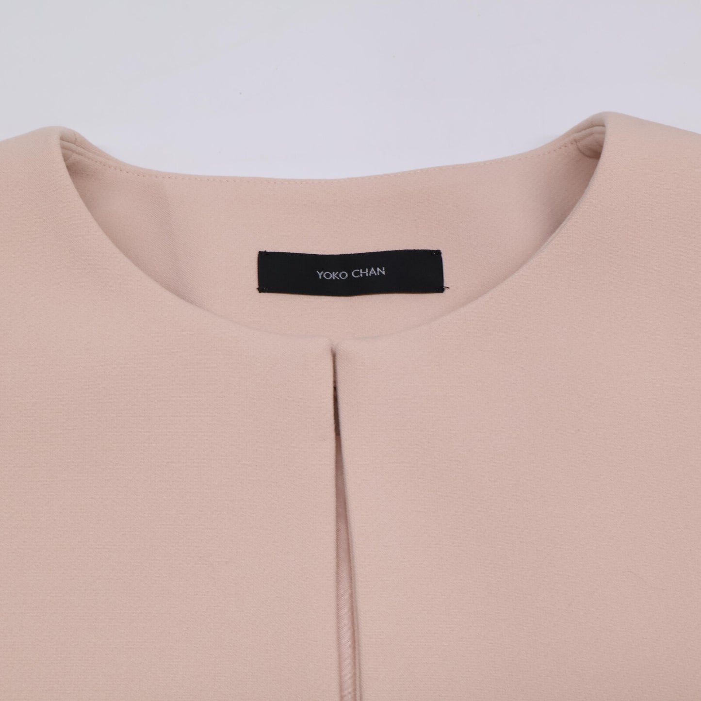 YOKOCHAN ヨーコチャン YCC-622-180 ﾋﾟﾝｸ ﾎﾟﾘｴｽﾃﾙ×ﾚｰﾖﾝ ﾀｯｸﾎﾞﾘｭｰﾑﾊﾞｯｸﾃｨｱｰﾄﾞｺｰﾄ コート 36