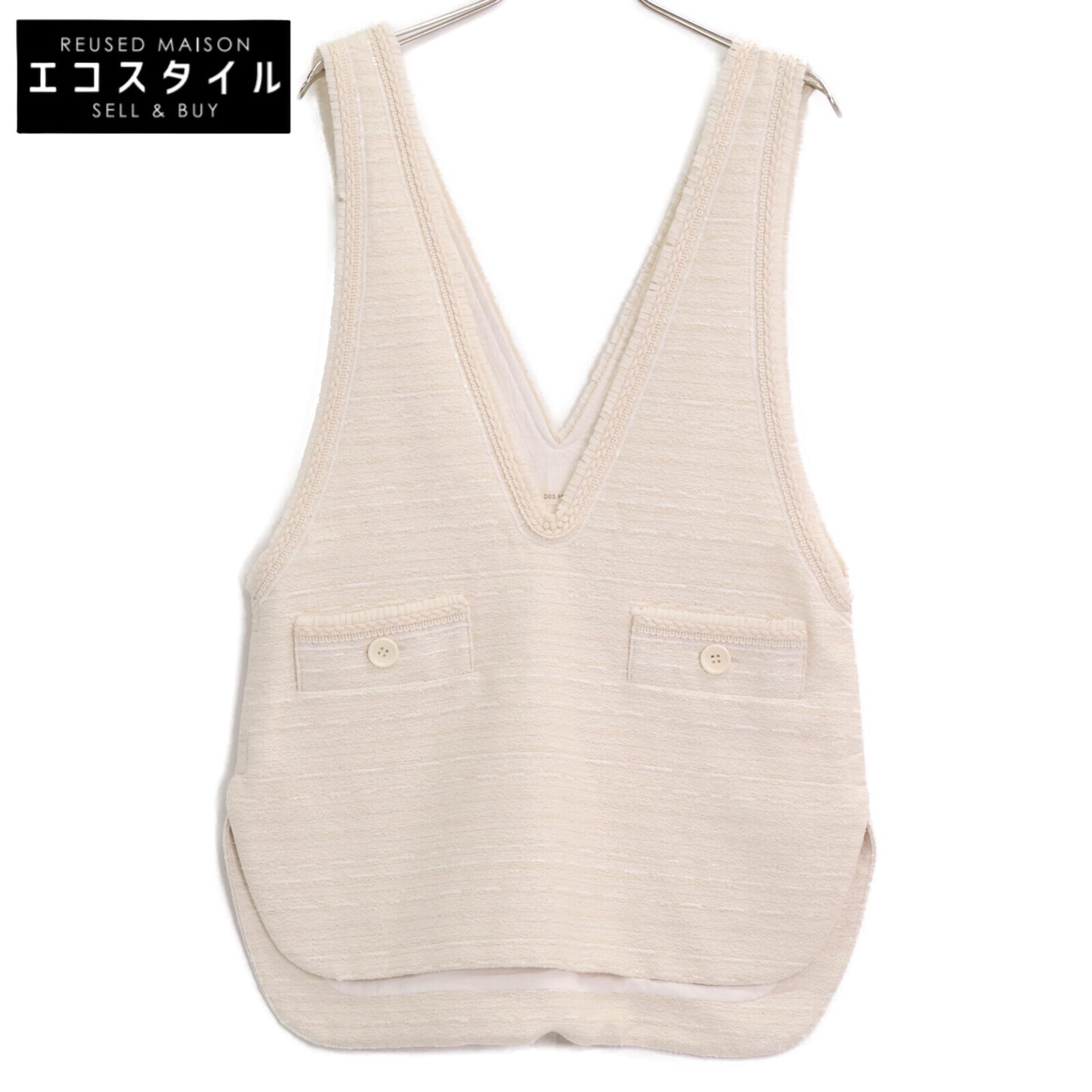 DES PRES デプレ 【美品/24SS】22-07-41-07102 ドロップレットジャカード Vネック ベスト F