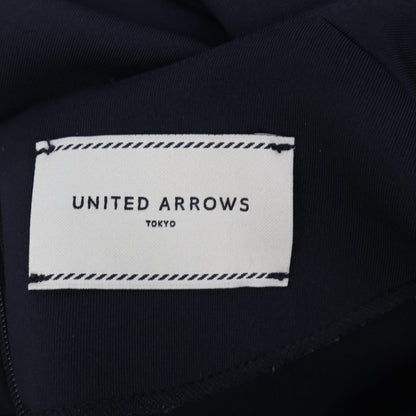 UNITED ARROWS ユナイテッドアローズ ﾌﾞﾗｯｸ ﾊﾟｰﾙﾓﾁｰﾌ ﾛﾝｸﾞｽﾘｰﾌﾞﾜﾝﾋﾟｰｽ ワンピース 38
