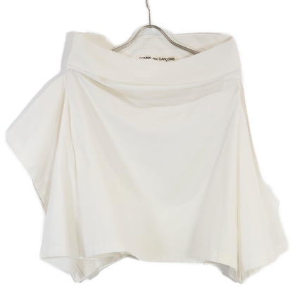 COMMEdesGARCONS コムデギャルソン 23年製 GL-B018 ホワイト コットン ショートスリーブ デザインハイネックカットソー トップス M