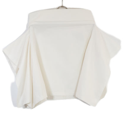 COMMEdesGARCONS コムデギャルソン 23年製 GL-B018 ホワイト コットン ショートスリーブ デザインハイネックカットソー トップス M