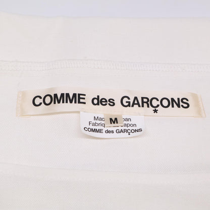 COMMEdesGARCONS コムデギャルソン 23年製 GL-B018 ホワイト コットン ショートスリーブ デザインハイネックカットソー トップス M