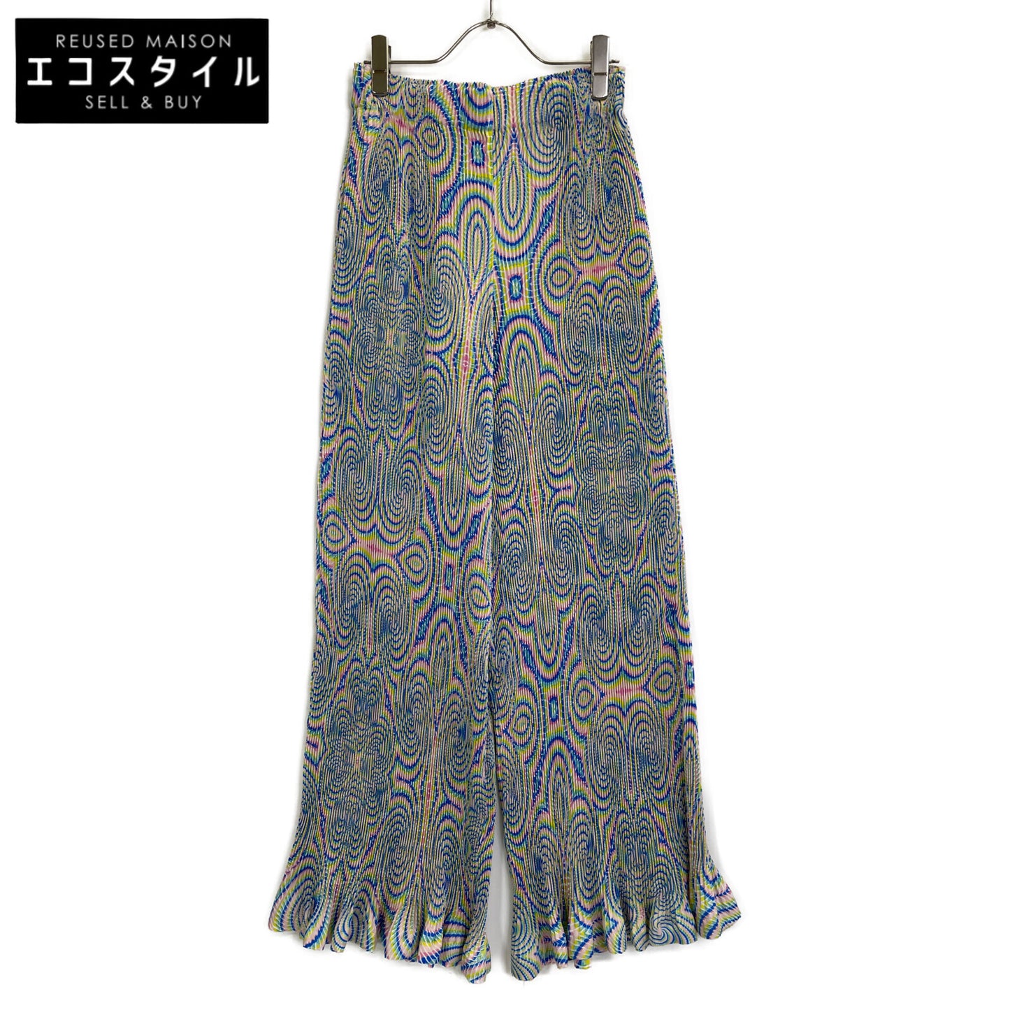 STELLA McCARTNEY ステラマッカートニー ﾏﾙﾁｶﾗｰ ﾏｰﾌﾞﾙ ﾌﾚｱﾌﾟﾘｰﾂﾊﾟﾝﾂ ボトムス 36