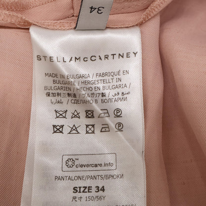 STELLA McCARTNEY ステラマッカートニー ﾋﾟﾝｸ 2ﾀｯｸ ﾜｲﾄﾞﾃｰﾊﾟｰﾊﾟﾝﾂ ボトムス 34