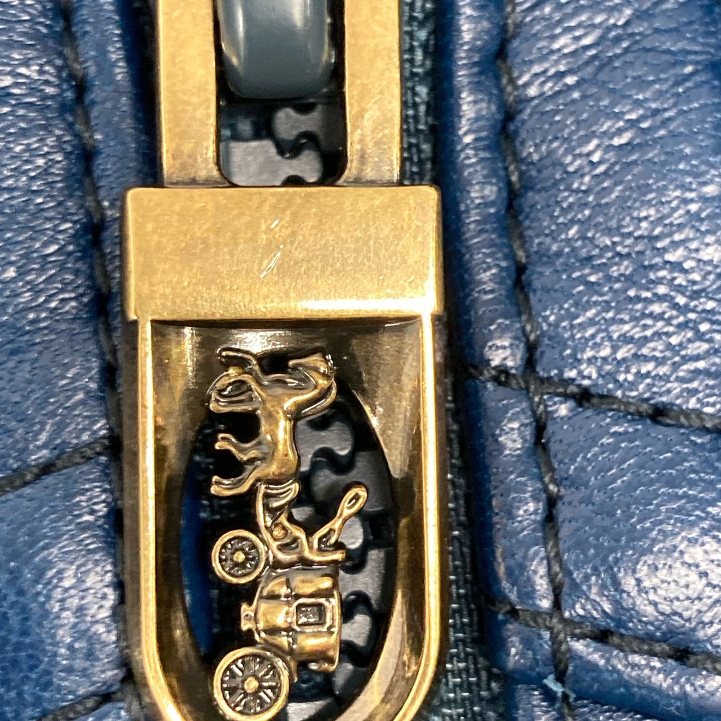 COACH コーチ ブルー ジップ ラムレザージャケット ジャケット 2