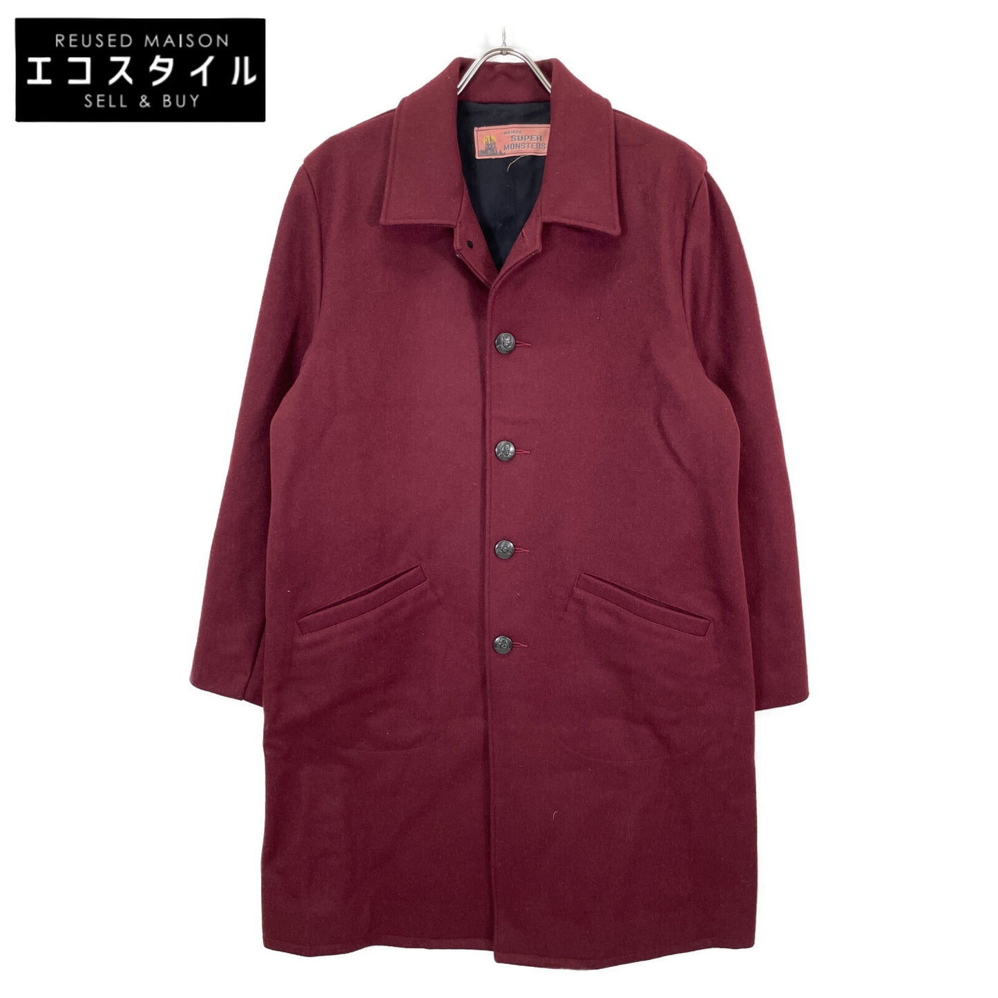 WEIRDO ウィアード 【ﾓﾝｽﾀｰｽﾞ】ﾚｯﾄﾞ ﾁｪｽﾀｰｺｰﾄ コート L