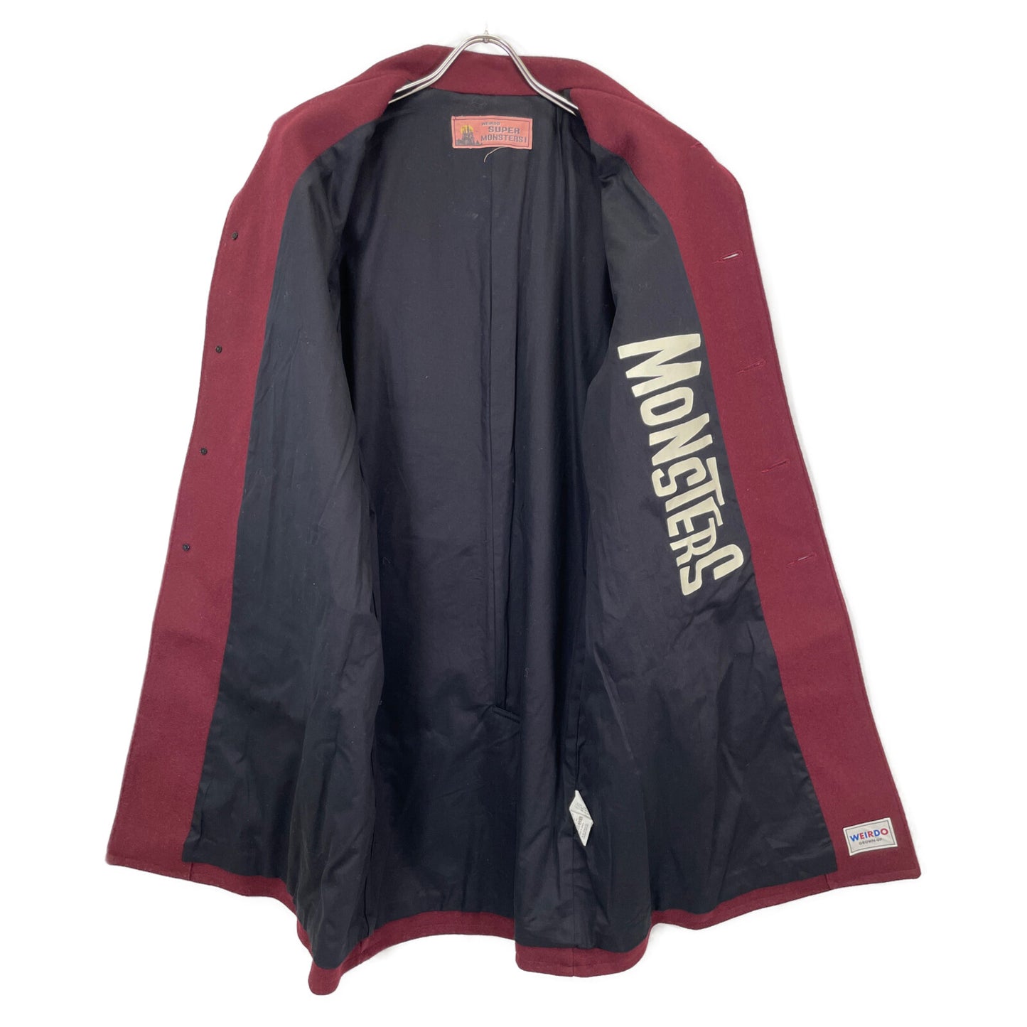 WEIRDO ウィアード 【ﾓﾝｽﾀｰｽﾞ】ﾚｯﾄﾞ ﾁｪｽﾀｰｺｰﾄ コート L