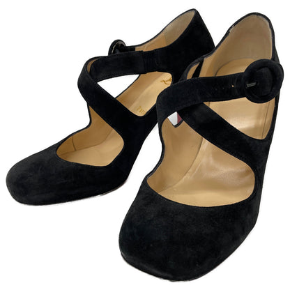 Christian Louboutin クリスチャンルブタン Miss Ellen スエード クロスストラップ スクエアトゥ シューズ 36 1/2