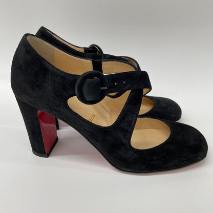 Christian Louboutin クリスチャンルブタン Miss Ellen スエード クロスストラップ スクエアトゥ シューズ 36 1/2