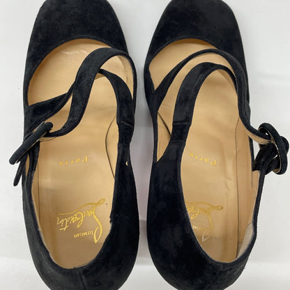 Christian Louboutin クリスチャンルブタン Miss Ellen スエード クロスストラップ スクエアトゥ シューズ 36 1/2