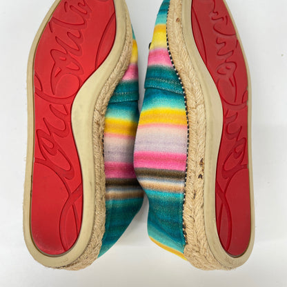 Christian Louboutin クリスチャンルブタン CARIO LOUBI FLAT ワッペン付 エスパドリーユ シューズ 37
