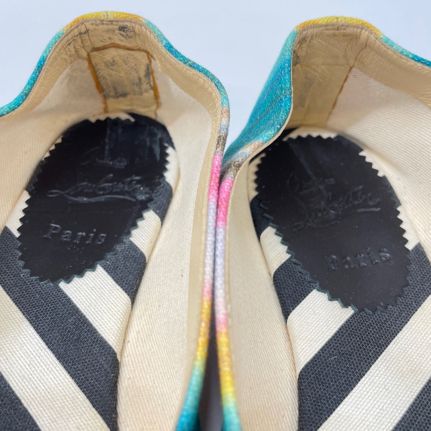 Christian Louboutin クリスチャンルブタン CARIO LOUBI FLAT ワッペン付 エスパドリーユ シューズ 37