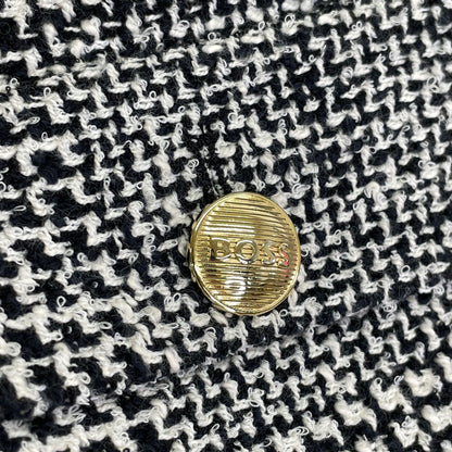 BOSS ボス ｸﾞﾚｰ ｸﾞﾚﾝﾁｪｯｸ 金ﾎﾞﾀﾝ ﾂｲｰﾄﾞｸﾛｯﾌﾟﾄﾞｼﾞｬｹｯﾄ ジャケット 40