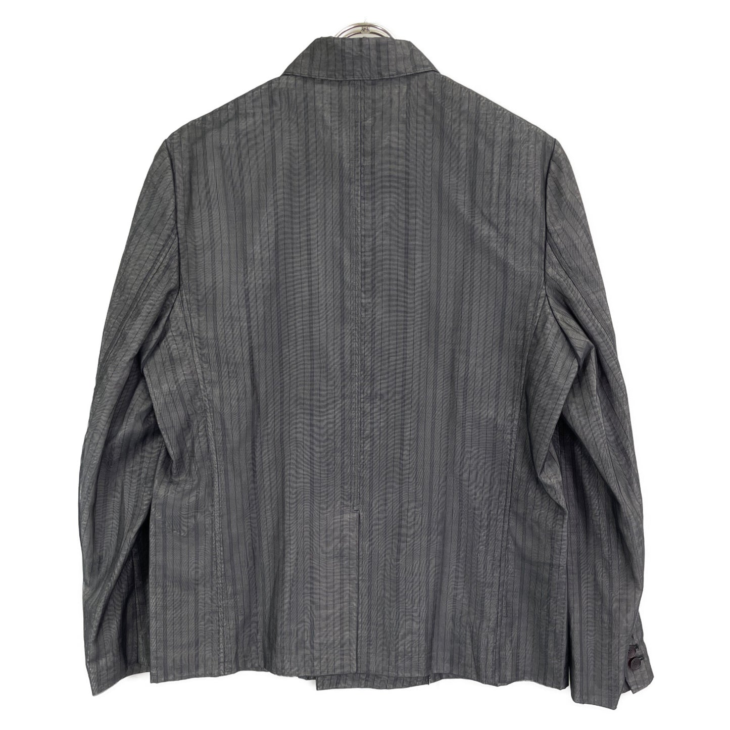 beautifulpeople ビューティフルピープル グレー オーガンジーストライプ コットンシルク ダブルフテーラード ジャケット 40