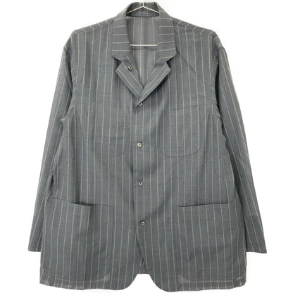 beautifulpeople ビューティフルピープル グレー wool silk stripe shirtjacket リバーシブルジャケット ジャケット 36