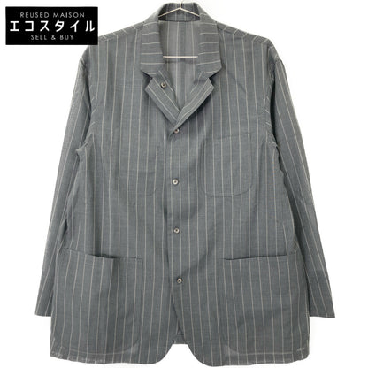 beautifulpeople ビューティフルピープル グレー wool silk stripe shirtjacket リバーシブルジャケット ジャケット 36
