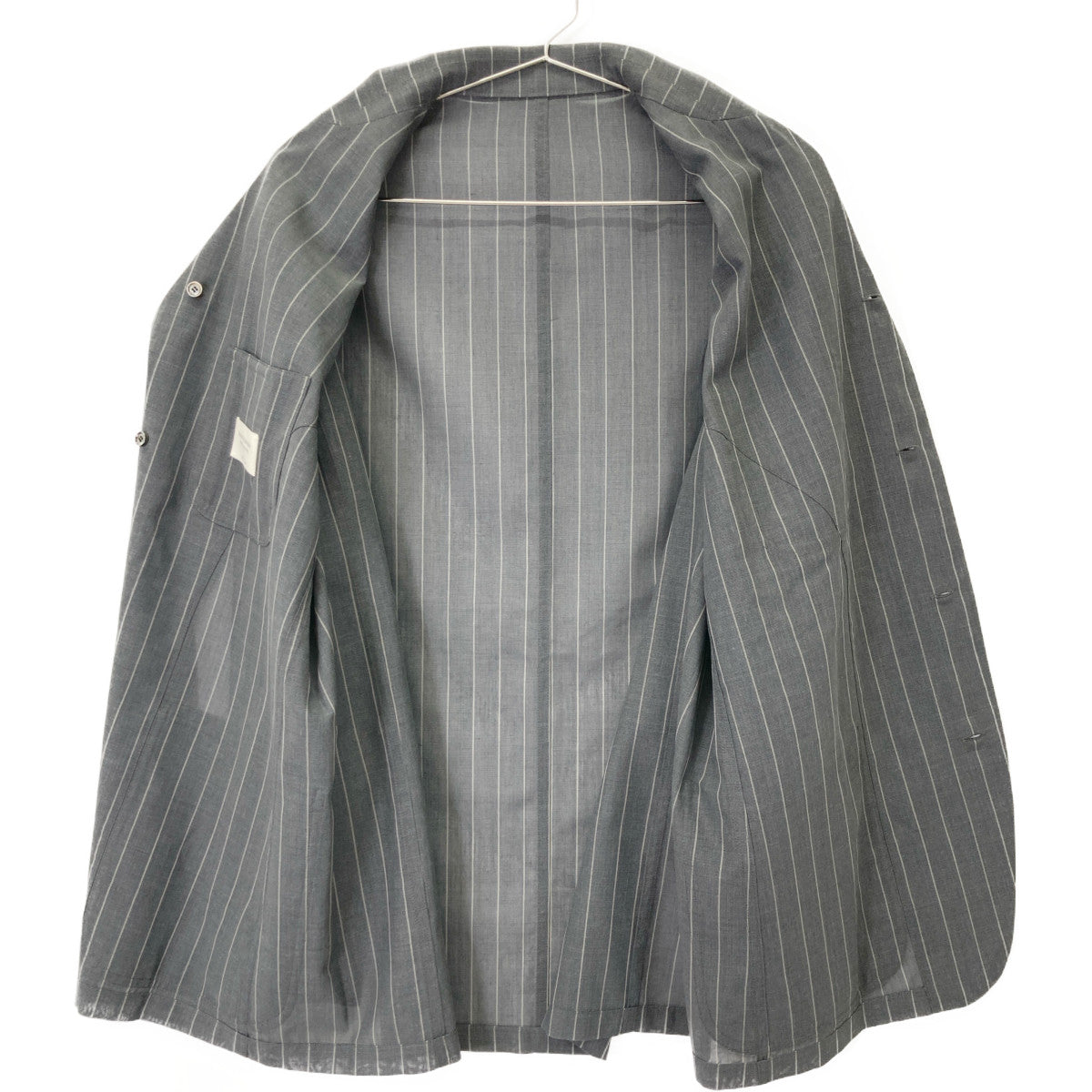 beautifulpeople ビューティフルピープル グレー wool silk stripe shirtjacket リバーシブルジャケット ジャケット 36