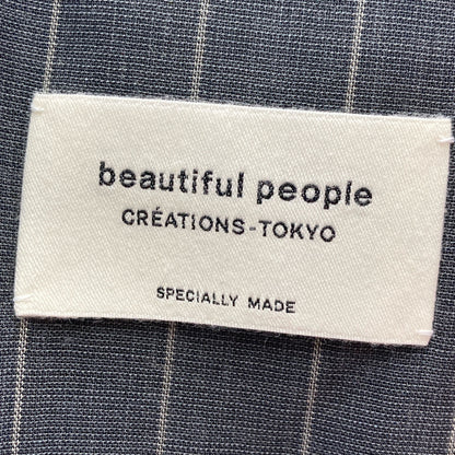 beautifulpeople ビューティフルピープル グレー wool silk stripe shirtjacket リバーシブルジャケット ジャケット 36