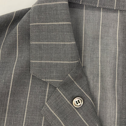 beautifulpeople ビューティフルピープル グレー wool silk stripe shirtjacket リバーシブルジャケット ジャケット 36