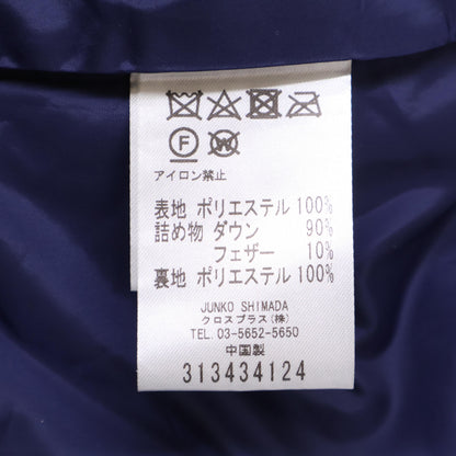 49av.Junko Shimada 49アベニュージュンコシマダ 313434124 ブルー パリナイト総柄 アシンメトリージップショートダウンジャケット ジャケット 38