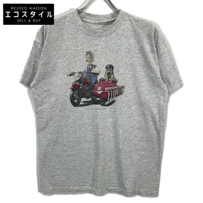 VINTAGE ヴィンテージ 90'S グレー ウォレスとグルミット プリントTシャツ トップス 不明