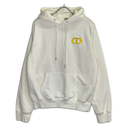 DIOR ディオール 113J698A0531 ﾎﾜｲﾄ CD Icon ｽｳｪｯﾄﾌﾟﾙｵｰﾊﾞｰﾌｰﾃﾞｨ トップス S