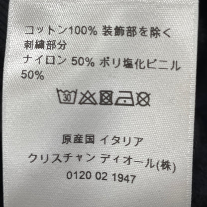 DIOR ディオール 933J601B0531 19AW ﾌﾞﾗｯｸ ｽﾘｰﾌﾞﾛｺﾞﾊﾟｯﾁﾌｰﾃﾞｯﾄﾞﾌﾟﾙｵｰﾊﾞｰｽｳｪｯﾄ トップス S