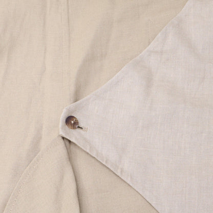 CELINE セリーヌ 2 6O05/5124 ﾍﾞｰｼﾞｭ ﾘﾈﾝｺｯﾄﾝ ﾉｰｽﾘｰﾌﾞﾗｯﾌﾟﾍﾞﾙﾃｯﾄﾞｼﾞｬｹｯﾄ ジャケット 38