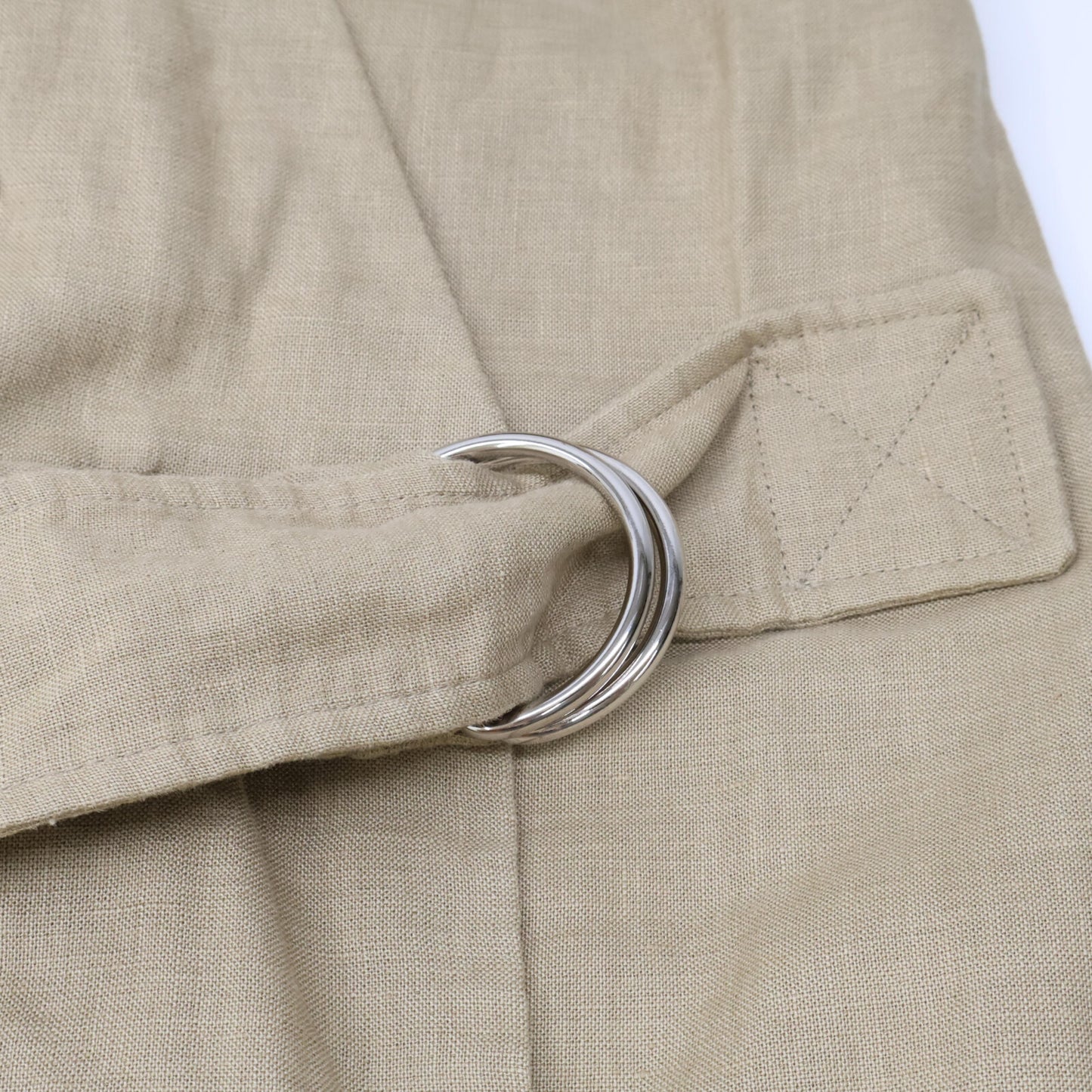 CELINE セリーヌ 2 6O05/5124 ﾍﾞｰｼﾞｭ ﾘﾈﾝｺｯﾄﾝ ﾉｰｽﾘｰﾌﾞﾗｯﾌﾟﾍﾞﾙﾃｯﾄﾞｼﾞｬｹｯﾄ ジャケット 38