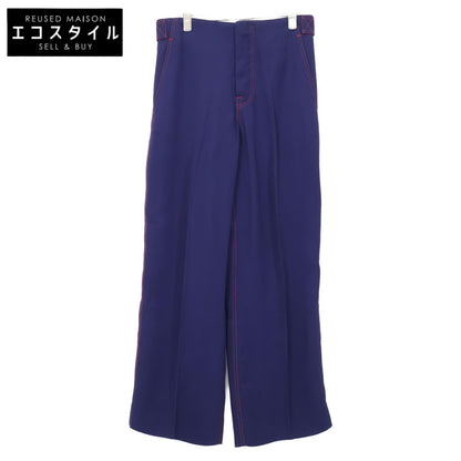 CELINE セリーヌ 2 1M60/6108 ﾈｲﾋﾞｰ ﾌｨｰﾋﾞｰ期 ﾊﾞｯｸﾎﾟｹｯﾄｽﾃｯﾁｽﾗｯｸｽﾊﾟﾝﾂ ボトムス 36