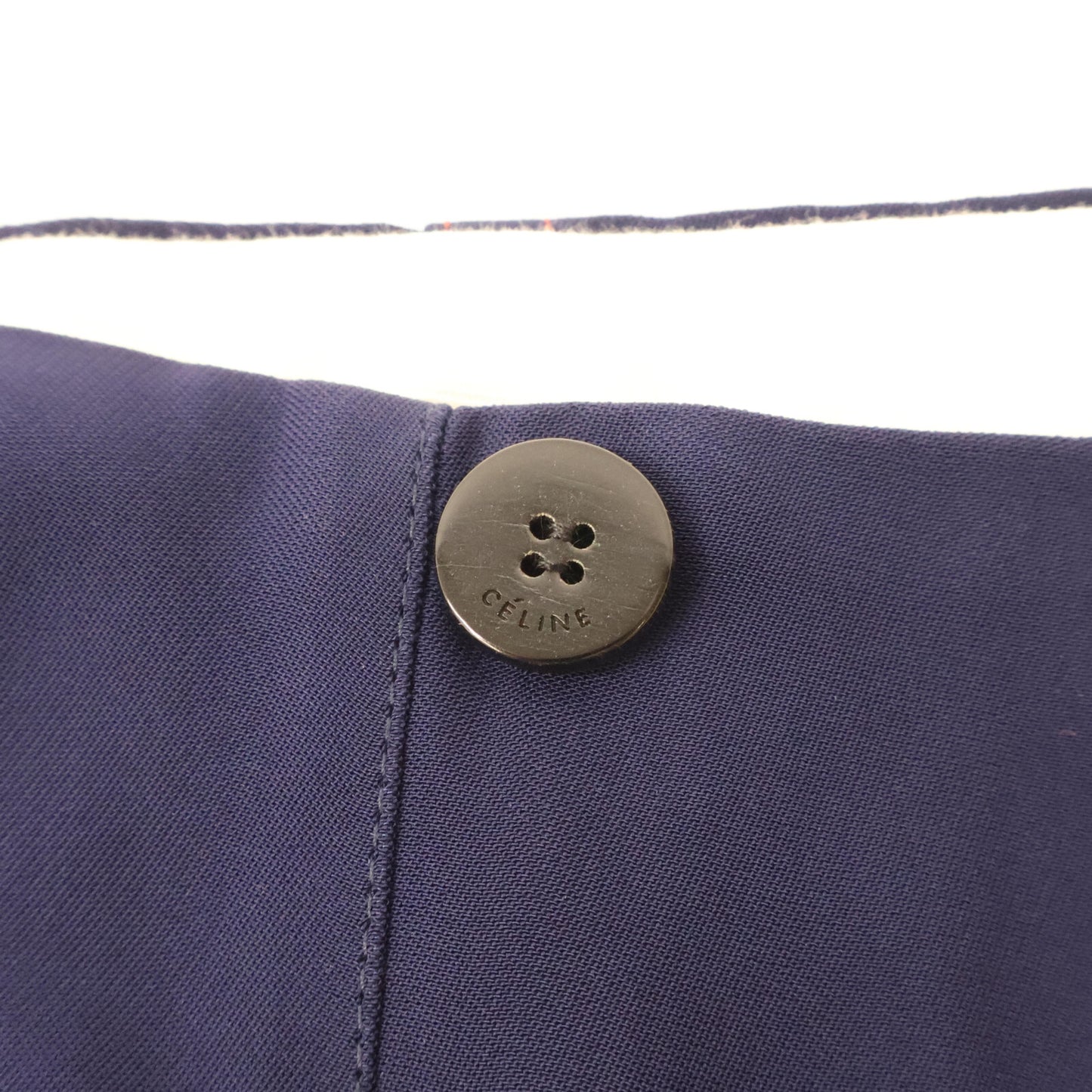 CELINE セリーヌ 2 1M60/6108 ﾈｲﾋﾞｰ ﾌｨｰﾋﾞｰ期 ﾊﾞｯｸﾎﾟｹｯﾄｽﾃｯﾁｽﾗｯｸｽﾊﾟﾝﾂ ボトムス 36