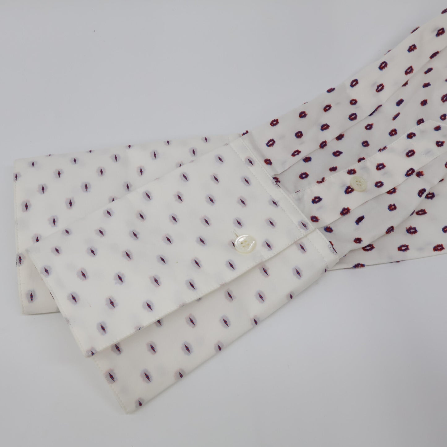 CELINE セリーヌ 2 0M36/6712 ホワイト フィービー期 ドットタキシードシャツ トップス 34