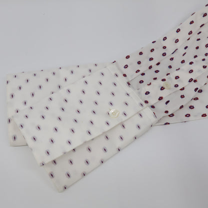 CELINE セリーヌ 2 0M36/6712 ホワイト フィービー期 ドットタキシードシャツ トップス 34