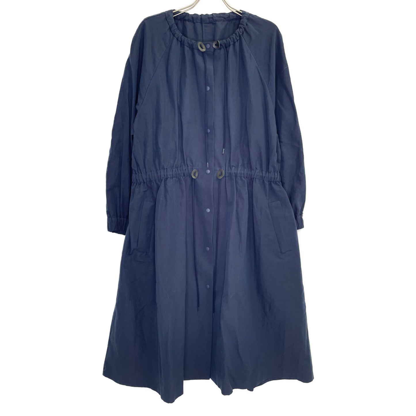 saqui サキ 20SS ﾈｲﾋﾞｰ ｷﾞｬｻﾞｰﾉｰｶﾗｰｽﾌﾟﾘﾝｸﾞｺｰﾄ コート 38