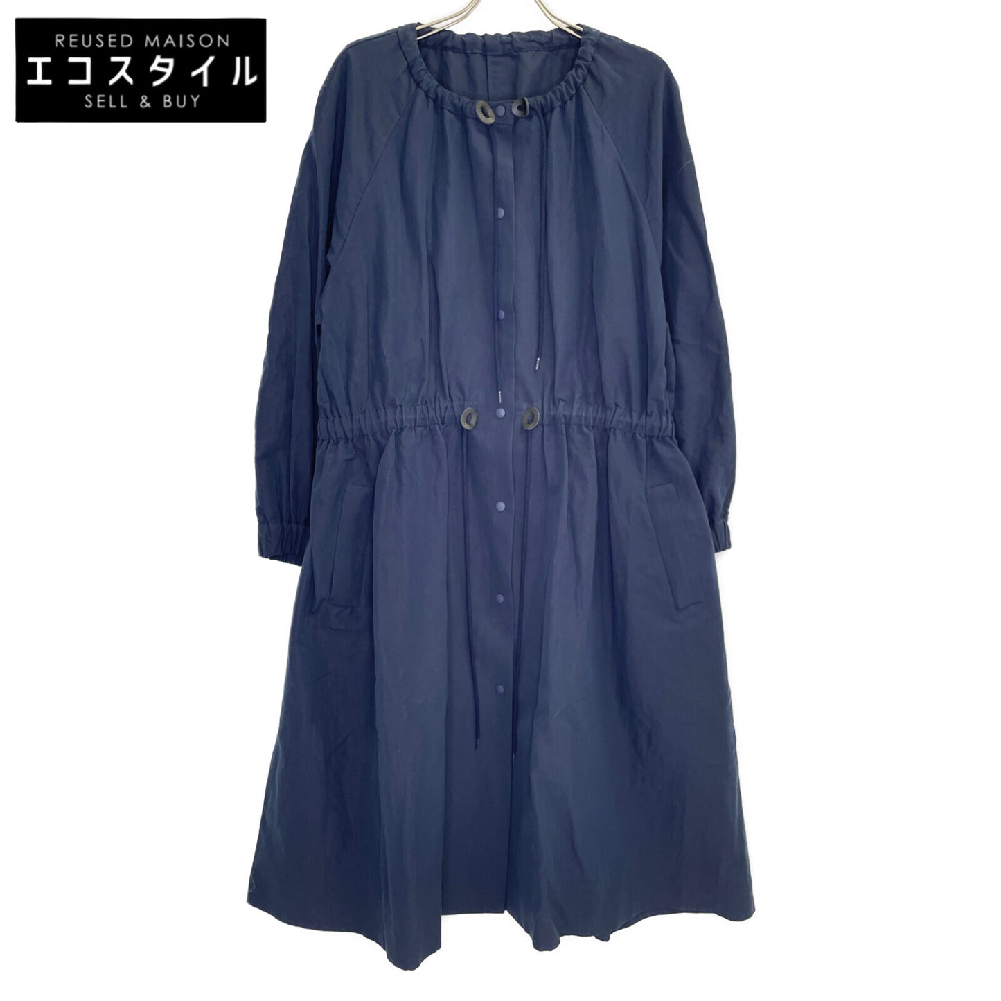 saqui サキ 20SS ﾈｲﾋﾞｰ ｷﾞｬｻﾞｰﾉｰｶﾗｰｽﾌﾟﾘﾝｸﾞｺｰﾄ コート 38