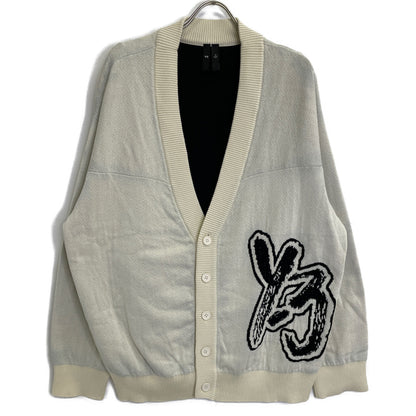 Y-3 ワイスリー IA3110 23SS ﾎﾜｲﾄ LOGO KNIT CARDIGAN トップス XS
