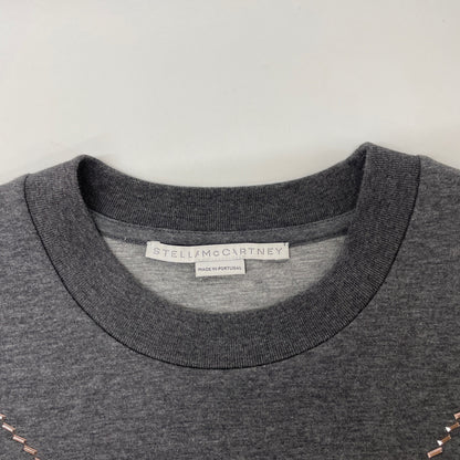 STELLA McCARTNEY ステラマッカートニー 477989 ｸﾞﾚｰ ｽﾀｯｽﾞﾃﾞｻﾞｲﾝ ﾄﾚｰﾅｰ トップス 38