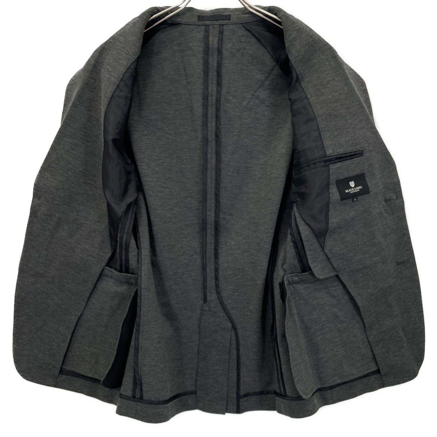 BLACK LABEL CRESTBRIDGE ブラックレーベルクレストブリッジ 24年製 ｸﾞﾚｰ ｼﾙｷｰﾊﾞｰｽﾞｱｲｼﾞｬｰｼﾞｰｼﾞｬｹｯﾄ ジャケット M