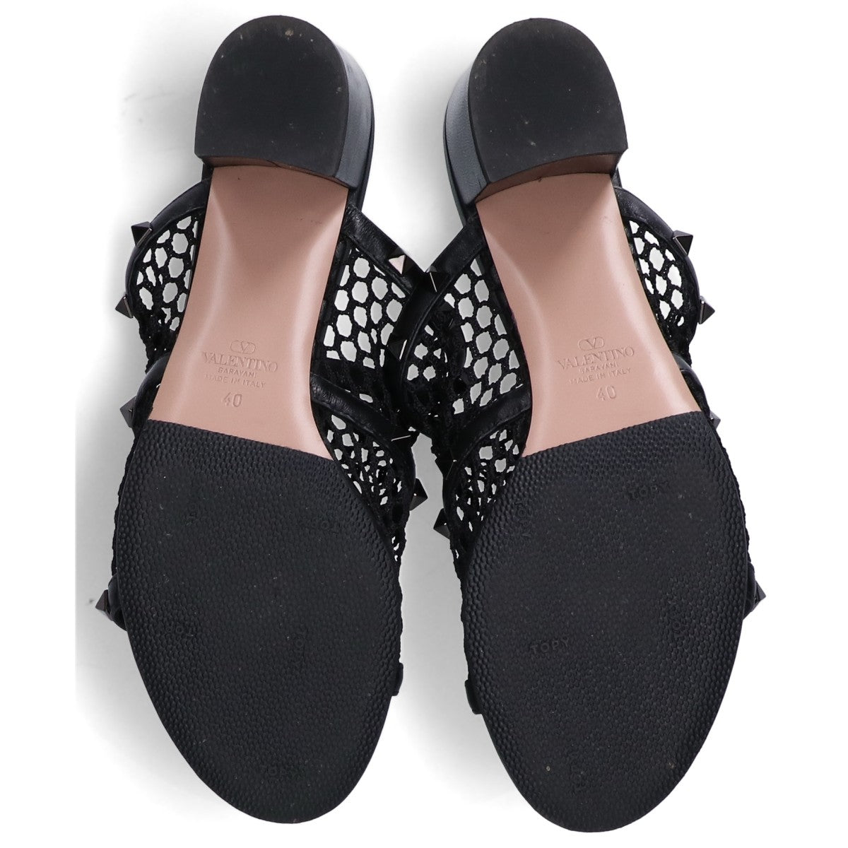 VALENTINO ヴァレンティノ ロックスタッズ メッシュ スライド サンダル シューズ 40