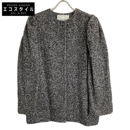 St.cecilia セントセシリア 232E3122 グレー ウールシルク パフスリーブコート ジャケット ジャケット F