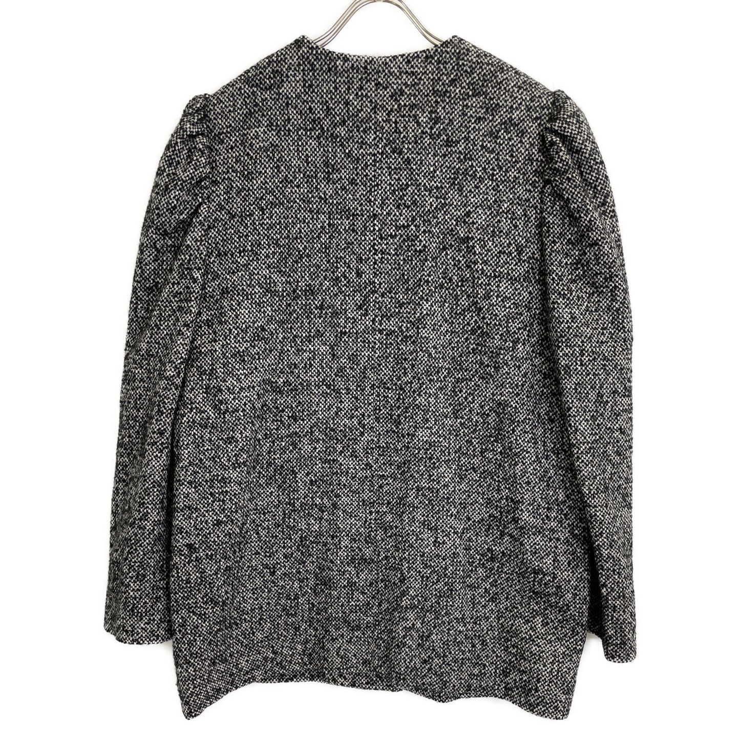 St.cecilia セントセシリア 232E3122 グレー ウールシルク パフスリーブコート ジャケット ジャケット F